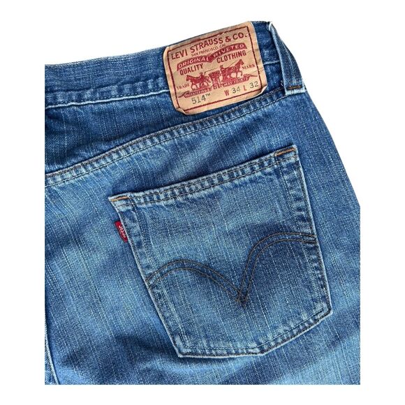 Levi’s 514 Slim Straight Jeans 34x32 Men’s Good Condition - Picture 5 of 7